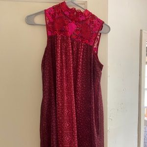 Above the knee red party dress